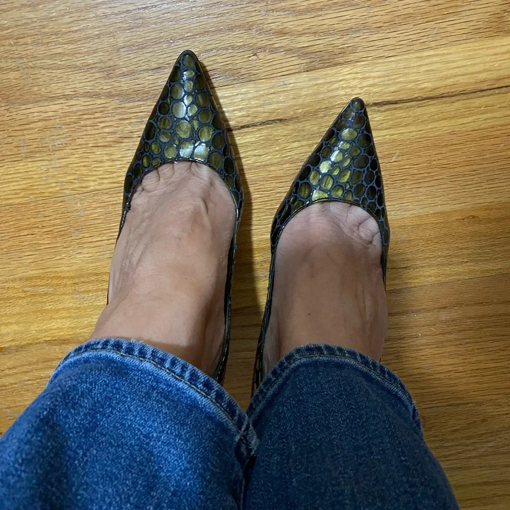 Bcbg green croc print worn once - Picture 10 of 11